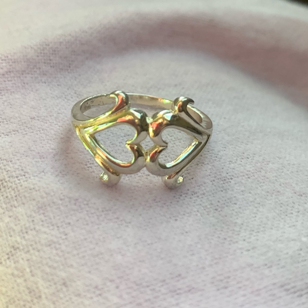 Silver 925 heart ring size 9